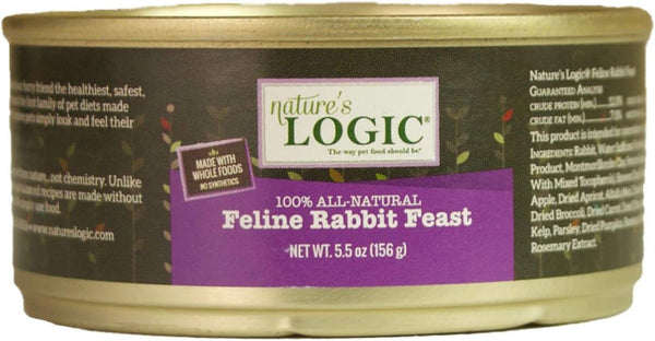 Nature's Logic Feline Rabbit Dinner Feast Canned Cat Food