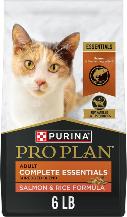 Purina Pro Plan Adult Shredded Blend Salmon & Rice Formula Dry Cat Food