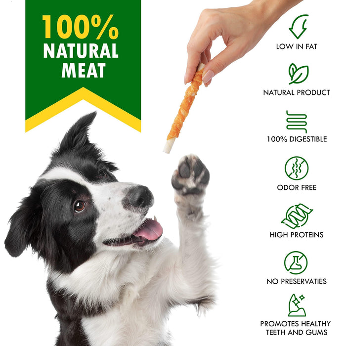 Beloved Pets Chicken-Wrapped Rawhide Dog Chew Sticks, 10.6 oz