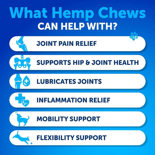 Artullano Hip & Joint Glucosamine + Hemp Soft Chews for Dogs, Duck Flavor, 120 Count