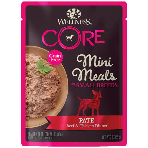 Wellness CORE Mini Meals Beef & Chicken — 3-oz, case of 12; Case of 12 × 3-oz containers