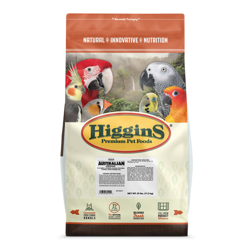 Higgins Australian Cockatiel Lovebird & Conure — 25 lb