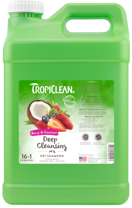 TropiClean Berry & Coconut Deep Cleansing Shampoo for Pets, 2.5 gal — 2.5 gal retail package