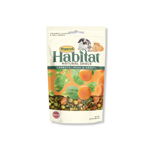 Higgins Habitat Natural Snack Carrots, Peas & Greens Small Animal — 3.5oz
