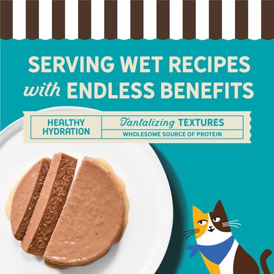 Merrick Purrfect Bistro Grain Free Premium Soft Canned Pate Adult Wet Cat Food, High Protein Duck Recipe