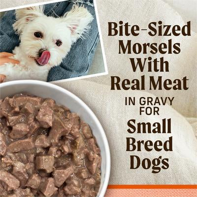 Merrick Lil’ Plates Premium Grain Free Natural Wet Dog Food For Small Dogs, Soft Teeny Texas Steak Tips Recipe - (Pack of 12) 3.5 oz. Tubs