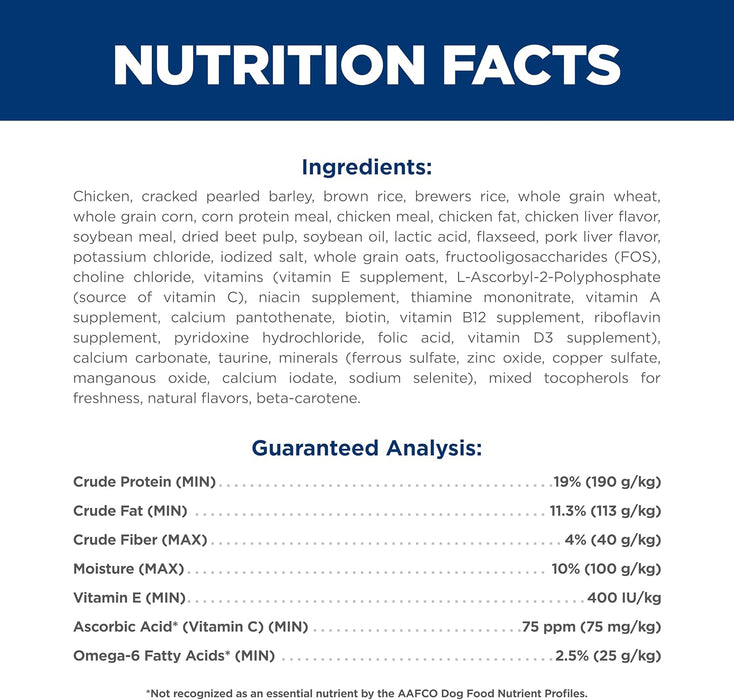 Hill's Science Diet Adult Small Bites Chicken & Barley Recipe Dry Dog Food
