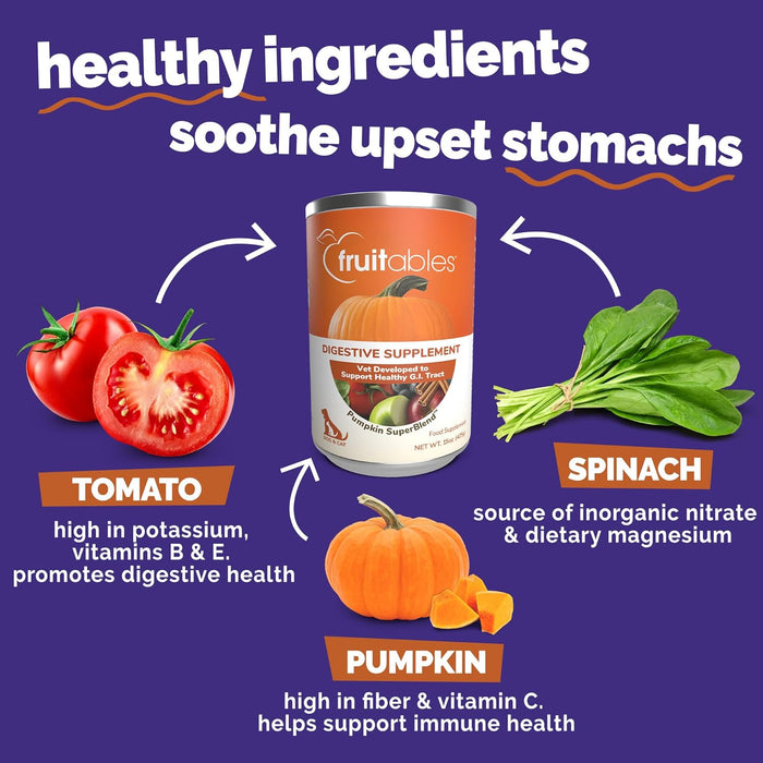 Fruitables Pumpkin SuperBlend Digestive Dog & Cat Supplement, 15-oz, case of 12