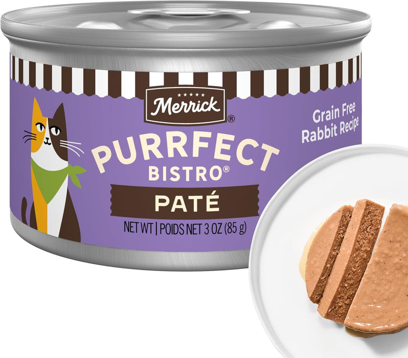 Merrick Purrfect Bistro Rabbit Pate Grain-Free Canned Cat Food