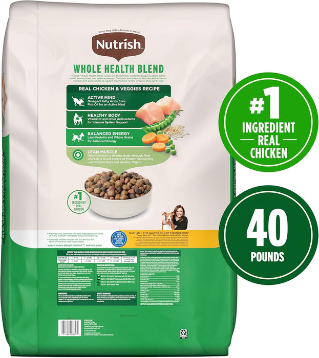 Nutrish Real Chicken & Veggies Recipe Whole Health Blend Dry Dog Food