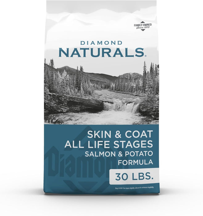 Diamond Naturals Skin & Coat Salmon Dry Dog Food – Omega Rich Formula for All Life Stages