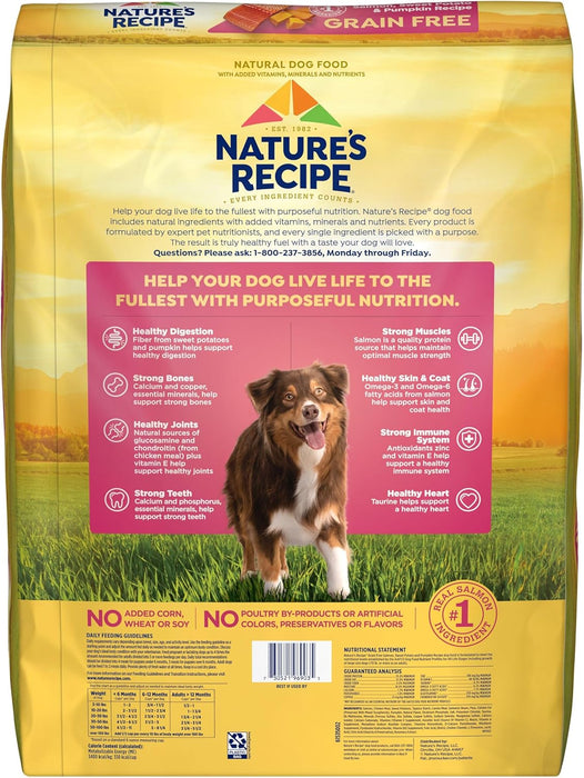 Nature's Recipe Grain-Free Salmon, Sweet Potato & Pumpkin Recipe Dry Dog Food