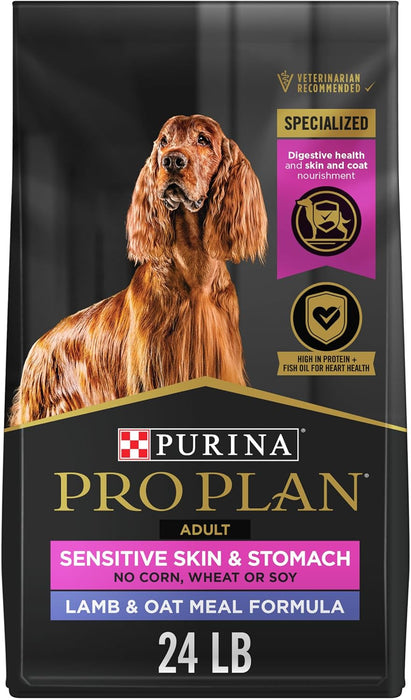 Purina Pro Plan Sensitive Skin & Stomach Adult with Probiotics Lamb & Oat Meal Formula High Protein Dry Dog Food