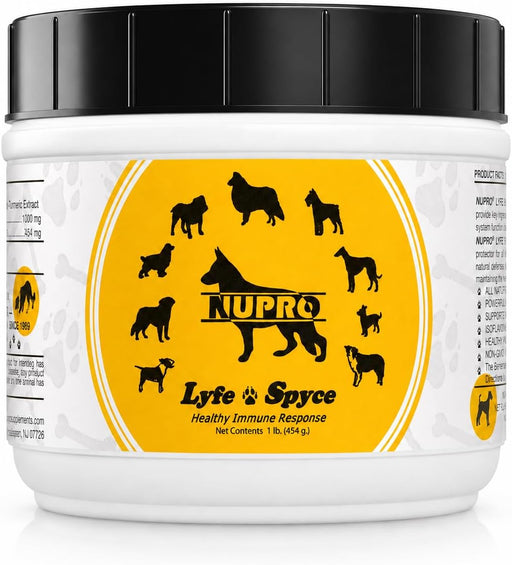 Nupro Lyfe-Spyce Plant-Based Dog Supplement with Turmeric, Mushrooms & Ginger