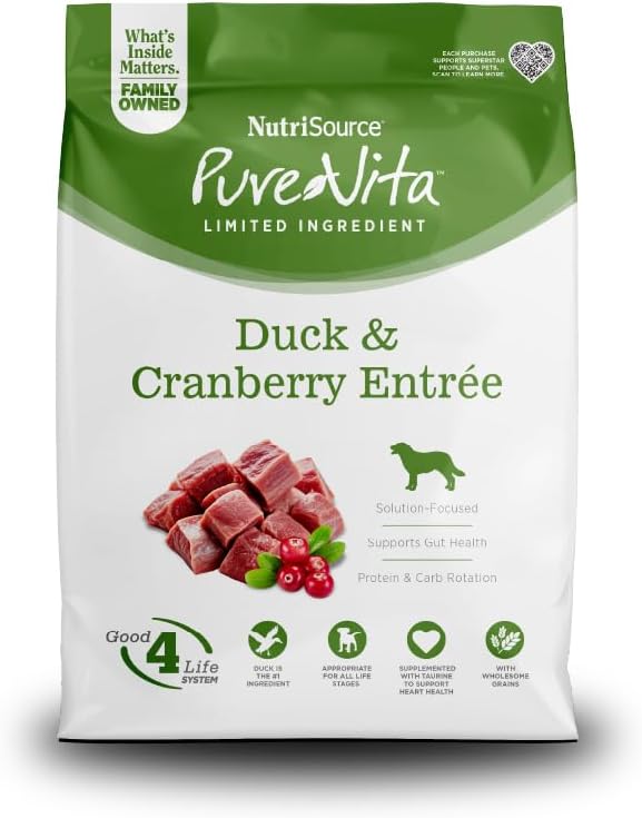 NutriSource Pure Vita Duck & Cranberry Dog Food