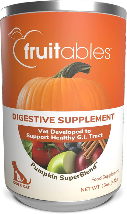 Fruitables Pumpkin SuperBlend Digestive Dog & Cat Supplement, 15-oz, case of 12