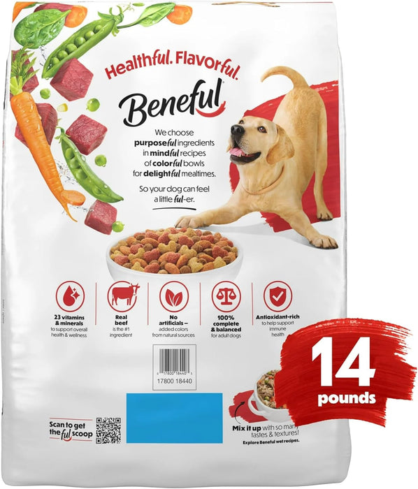 Beneful Purina Real Meat Dry Dog Food, Originals with Farm-Raised Beef