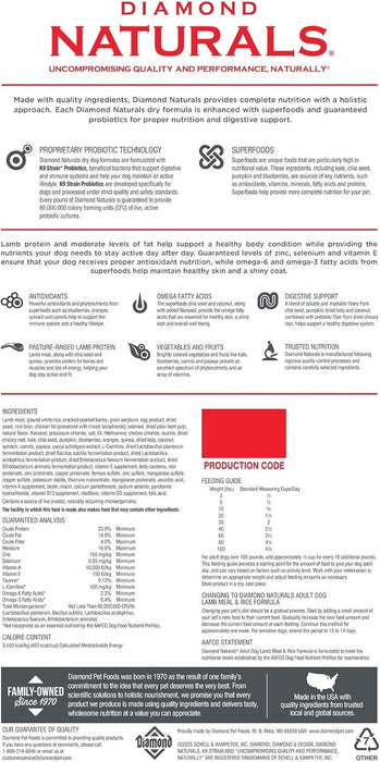 Diamond Naturals Lamb Meal & Rice Formula Adult Dry Dog Food