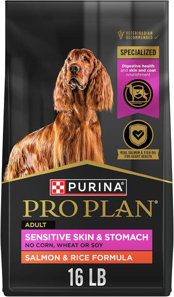 Purina Pro Plan Sensitive Skin & Stomach Salmon & Rice Dry Dog Food – Digestive Support Formula