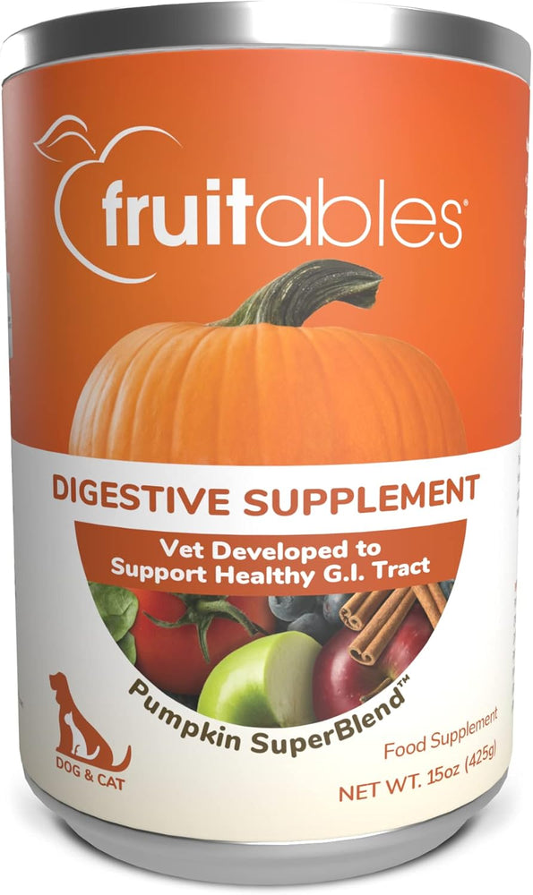 Fruitables Pumpkin SuperBlend Digestive Dog & Cat Supplement, 15-oz, case of 12