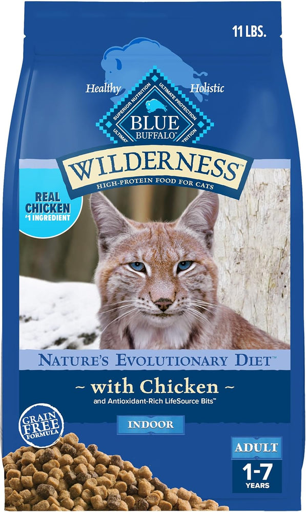 Blue Buffalo Wilderness High Protein Grain-Free Dry Cat Food – Natural Chicken Recipe