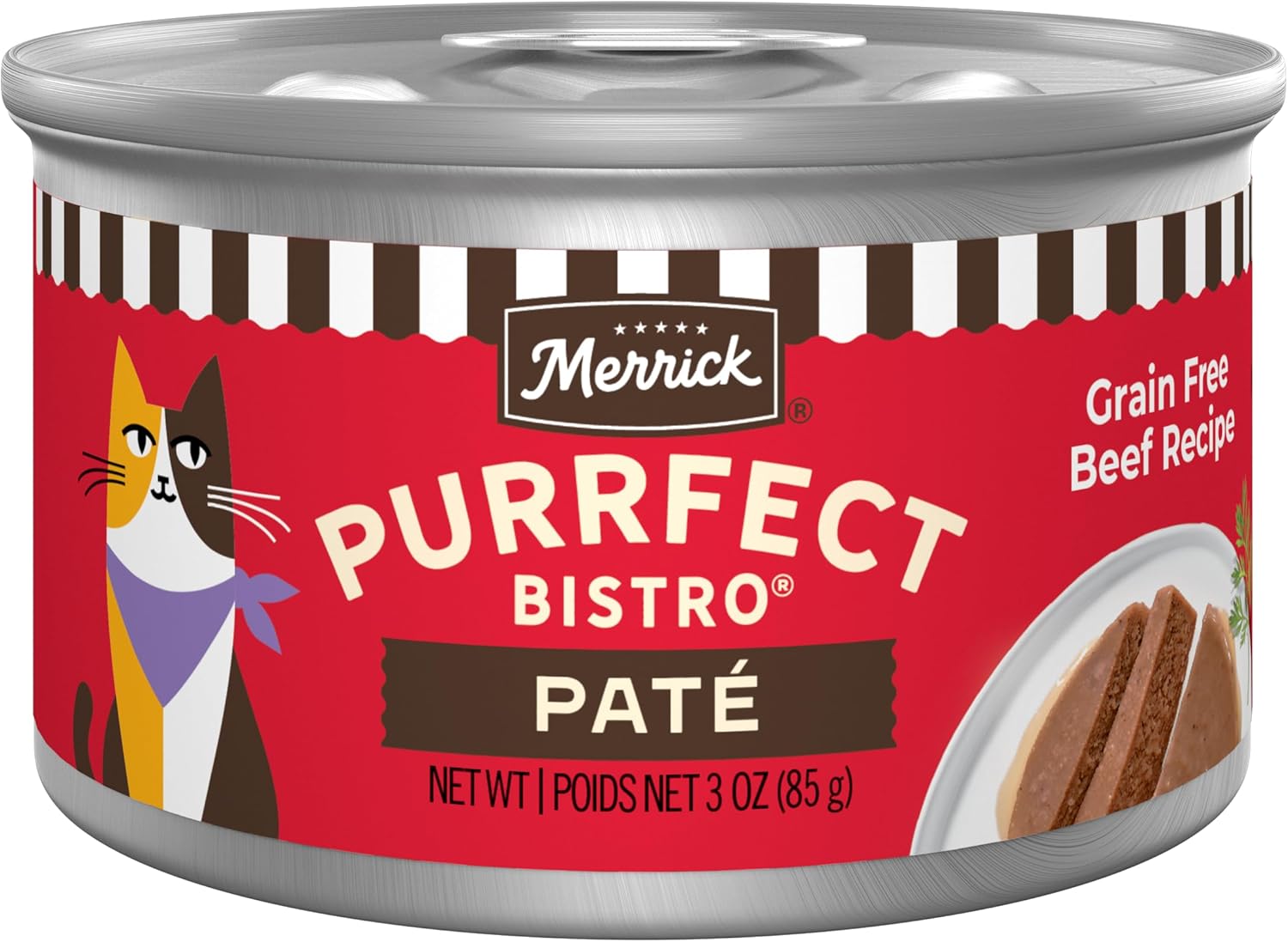 Merrick Purrfect Bistro Beef Pate Grain-Free Canned Cat Food
