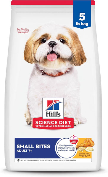 Hill's Science Diet Senior Adult 7+ Small Bites Chicken Meal, Barley & Rice Recipe Dry Dog Food