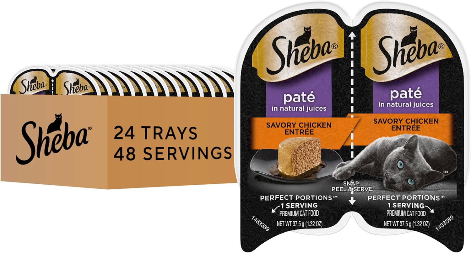 Sheba Perfect Portions Wet Cat Food – Twin-Pack Chicken Recipe Premium Meal