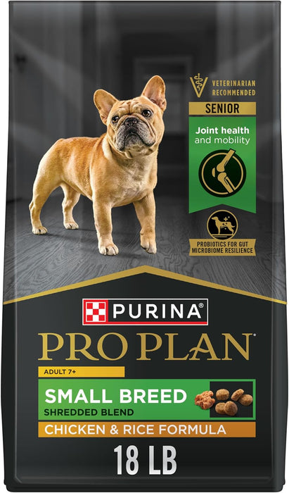Purina Pro Plan Small Breed Dog Food With Probiotics for Dogs, Shredded Blend Chicken & Rice Formula