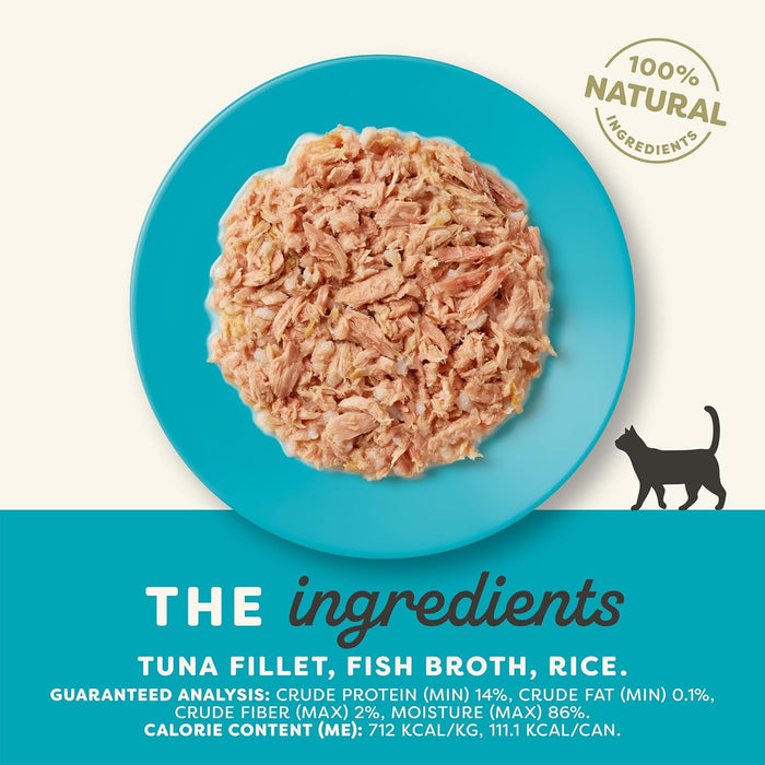 Applaws Natural Wet Cat Food, 24 Pack, Limited Ingredient Canned Wet Cat Food, Tuna Fillet in Broth.