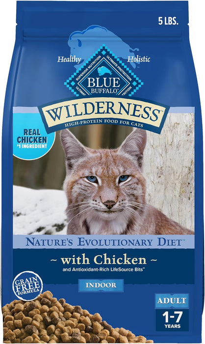 Blue Buffalo Wilderness High Protein Grain-Free Dry Cat Food – Natural Chicken Recipe