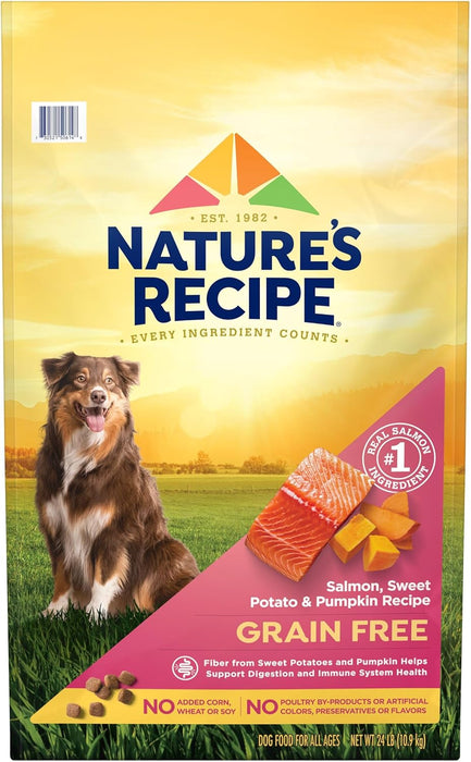 Nature's Recipe Grain-Free Salmon, Sweet Potato & Pumpkin Recipe Dry Dog Food