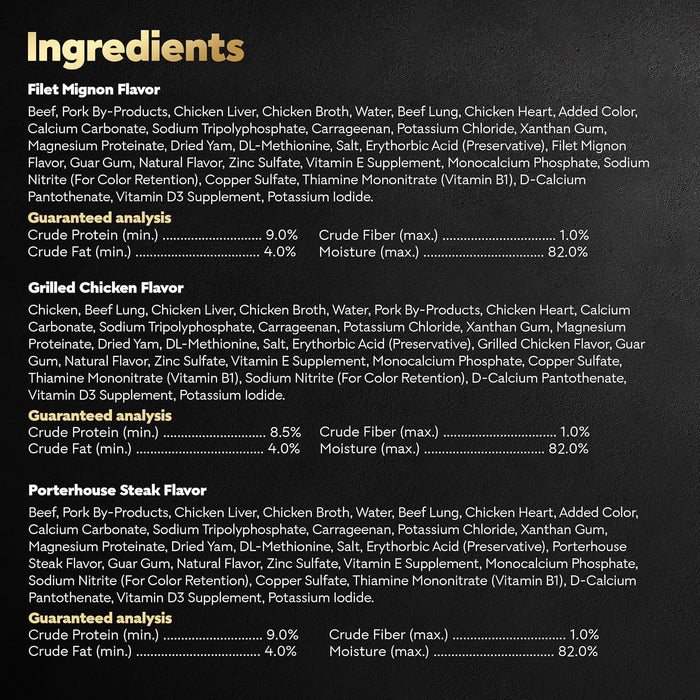 Cesar Wet Dog Food Classic Loaf in Sauce Grilled Chicken, Filet Mignon, Porterhouse Steak, Beef, Chicken & Liver and Turkey Variety Pack 3.5 oz. Easy Peel Trays (36 Count, Pack of 1)