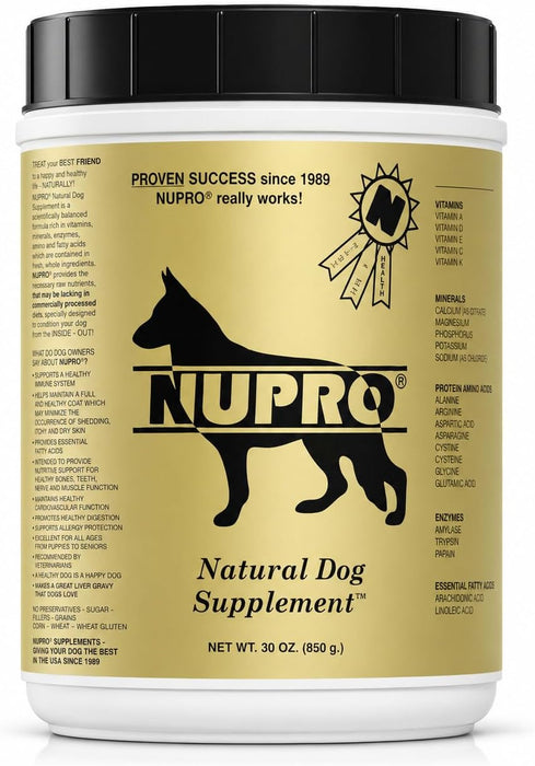 Nupro Gold Dog Supplement Natural Skin, Coat, Digestive & Immune Support Powder