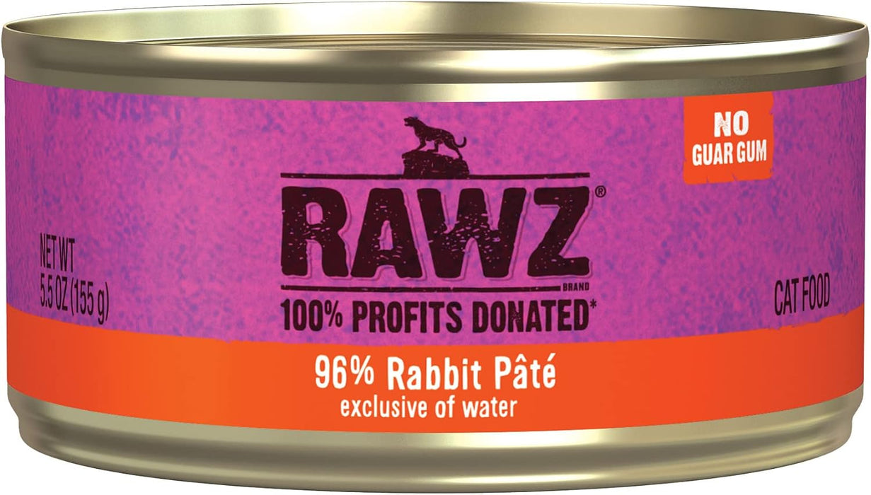 Rawz Natural Premium Pate Canned Cat Wet Food - Made with Real Meat Ingredients No BPA or Gums.