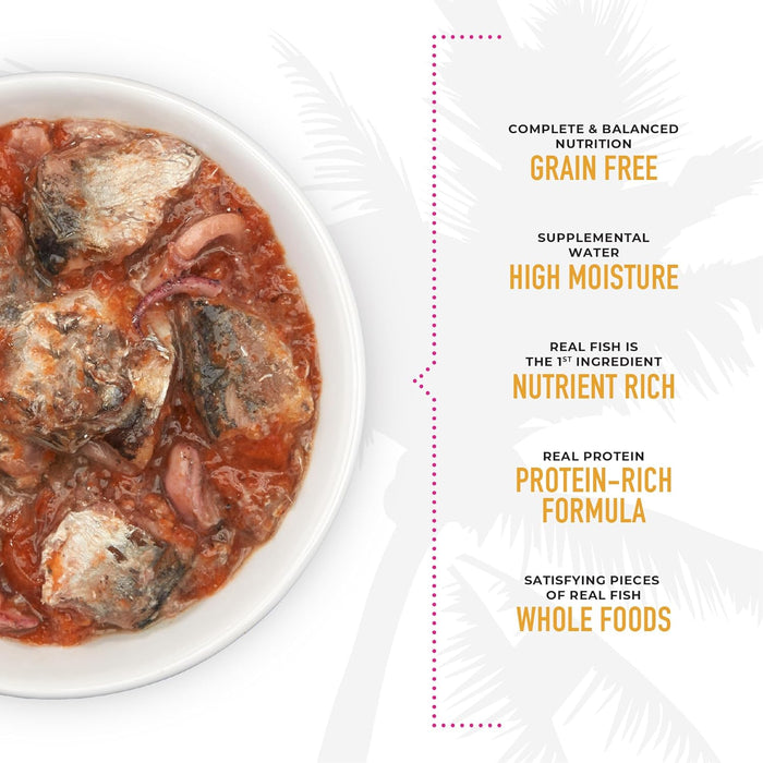 Tiki Cat Grill, Mackerel & Sardines, High-Protein and 100% Non-GMO Ingredients, Wet Whole Foods Cat Food for All Life Stages.