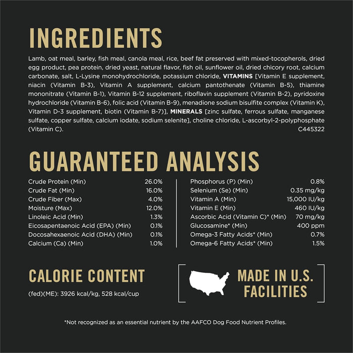 Purina Pro Plan Sensitive Skin & Stomach Adult with Probiotics Lamb & Oat Meal Formula High Protein Dry Dog Food