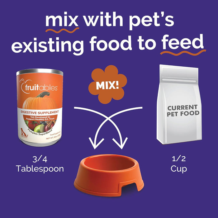 Fruitables Pumpkin SuperBlend Digestive Dog & Cat Supplement, 15-oz, case of 12