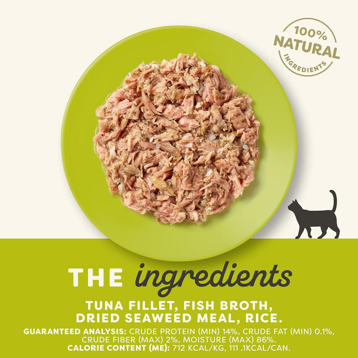 Applaws Natural Wet Cat Food, 24 Count, Limited Ingredient Canned Wet Cat Food, Tuna with Seaweed in Broth