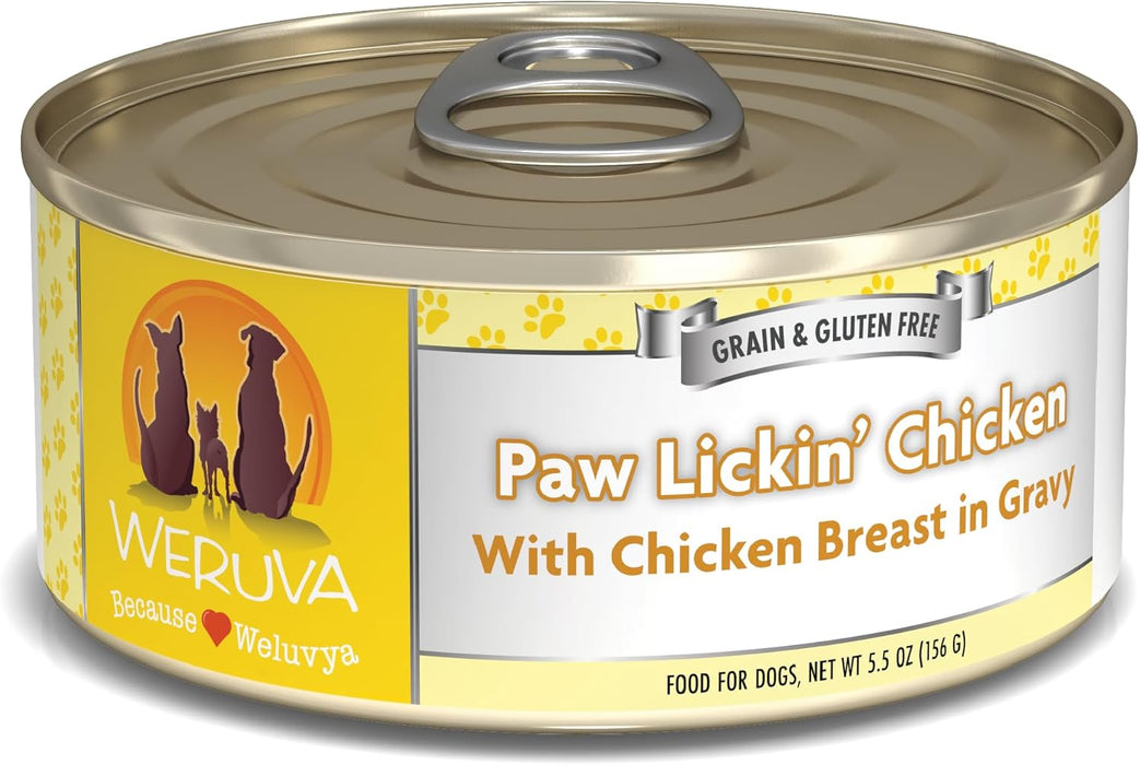 Weruva Paw Lickin' Chicken in Gravy Grain-Free Canned Dog Food