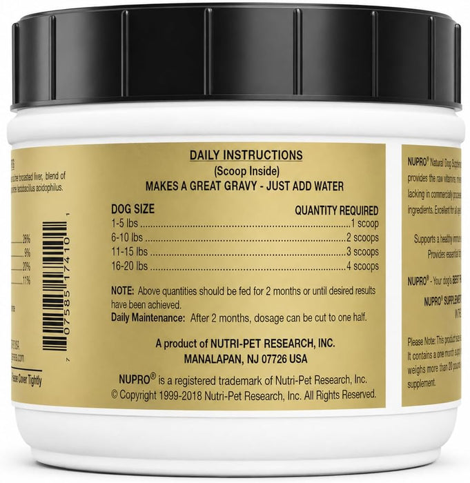 Nupro All Natural Small Breed Formula Supplements