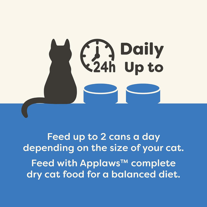 Applaws Natural Wet Cat Food, 24 Count, Limited Ingredient Canned Wet Cat Food, Ocean Fish in Broth.