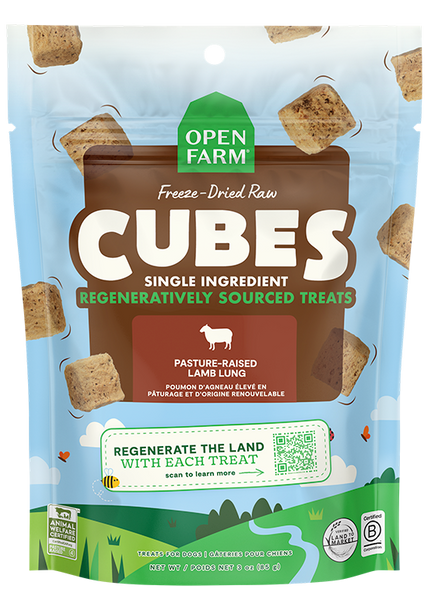 Freeze Dried Raw Regeneratively Sourced Lamb Lung Treat — 3 oz