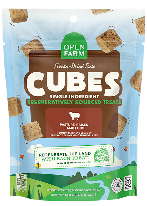 Freeze Dried Raw Regeneratively Sourced Lamb Lung Treat — 3 oz