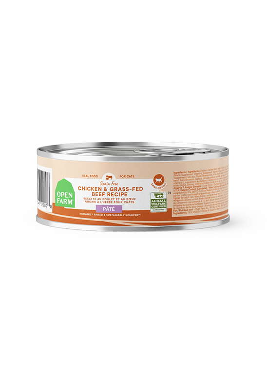 Open Farm Grain Free Chicken & Grass-Fed Beef Cat Pâté — Full Case — manufacturer recipe-family image; packaging size may differ