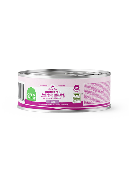 Open Farm Grain Free Chicken & Salmon Cat Pâté — Full Case — manufacturer recipe-family image; packaging size may differ