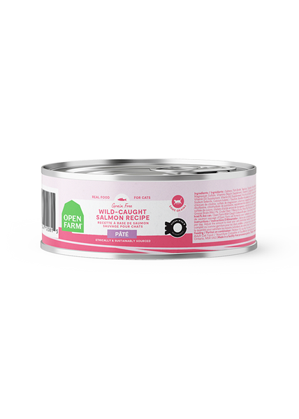 Open Farm Grain Free Wild-Caught Salmon Cat Pâté — Full Case — manufacturer recipe-family image; packaging size may differ