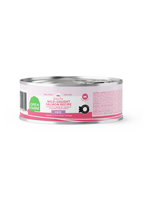 Open Farm Grain Free Wild-Caught Salmon Cat Pâté — Full Case — manufacturer recipe-family image; packaging size may differ