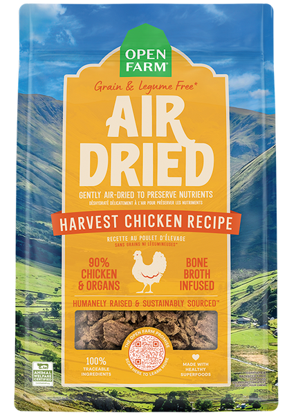 Open Farm Air Dried Harvest Chicken Dog Food — manufacturer recipe-family image; packaging size may differ