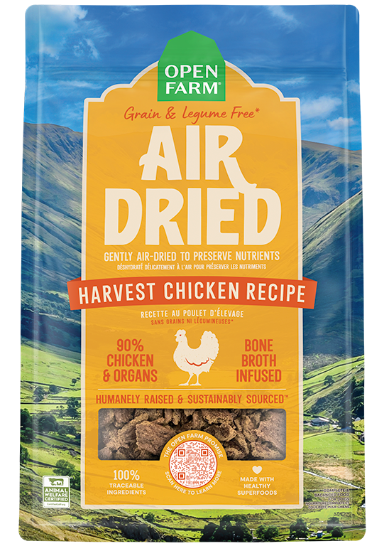 Open Farm Air Dried Harvest Chicken Dog Food — manufacturer recipe-family image; packaging size may differ